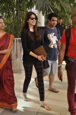 Anushka Sharma returns from Rajasthan Schedule of NH 10 in Domestic Airport, Mumbai on 13th May 2014